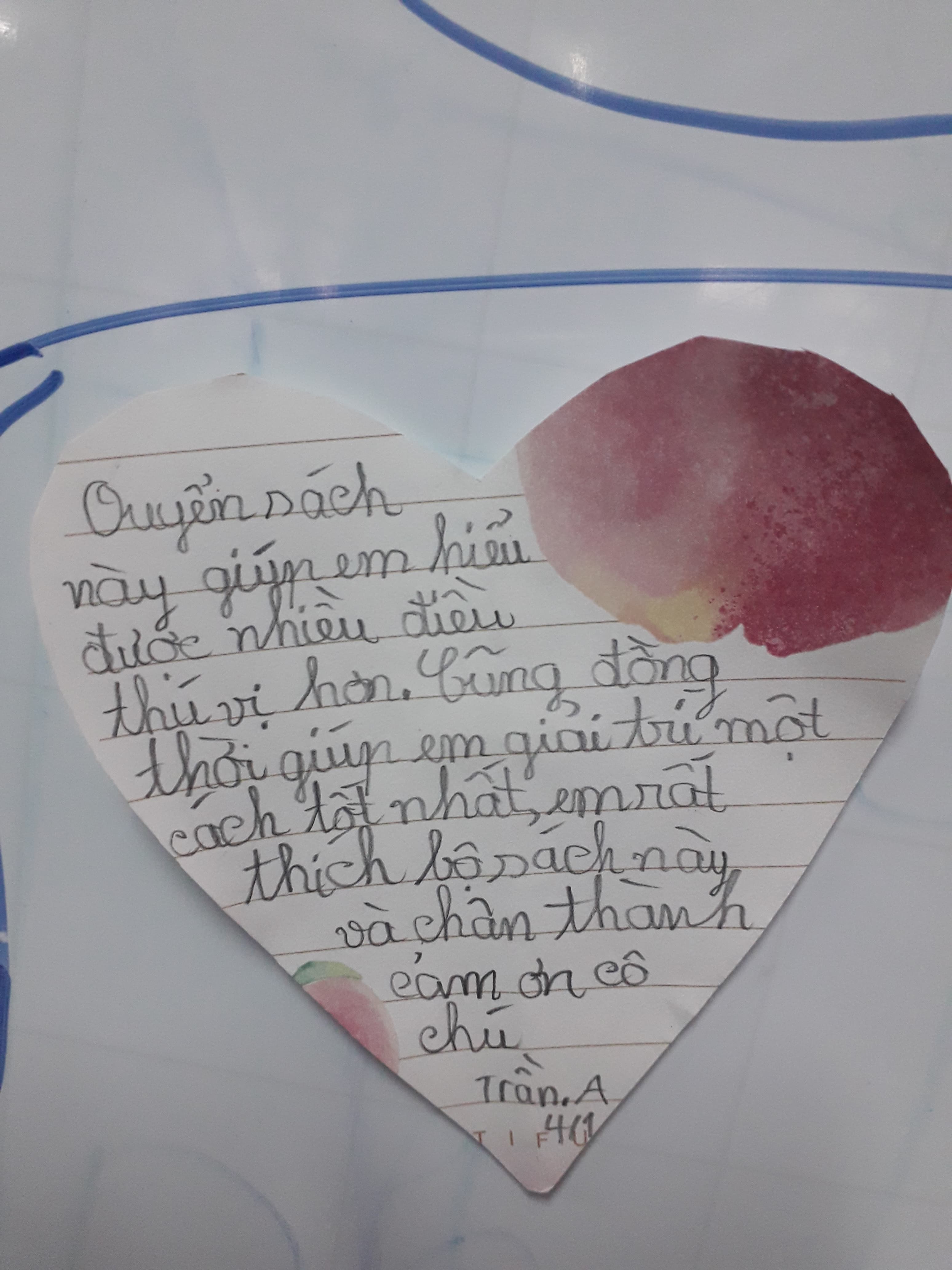 Student handwritten reflection 3