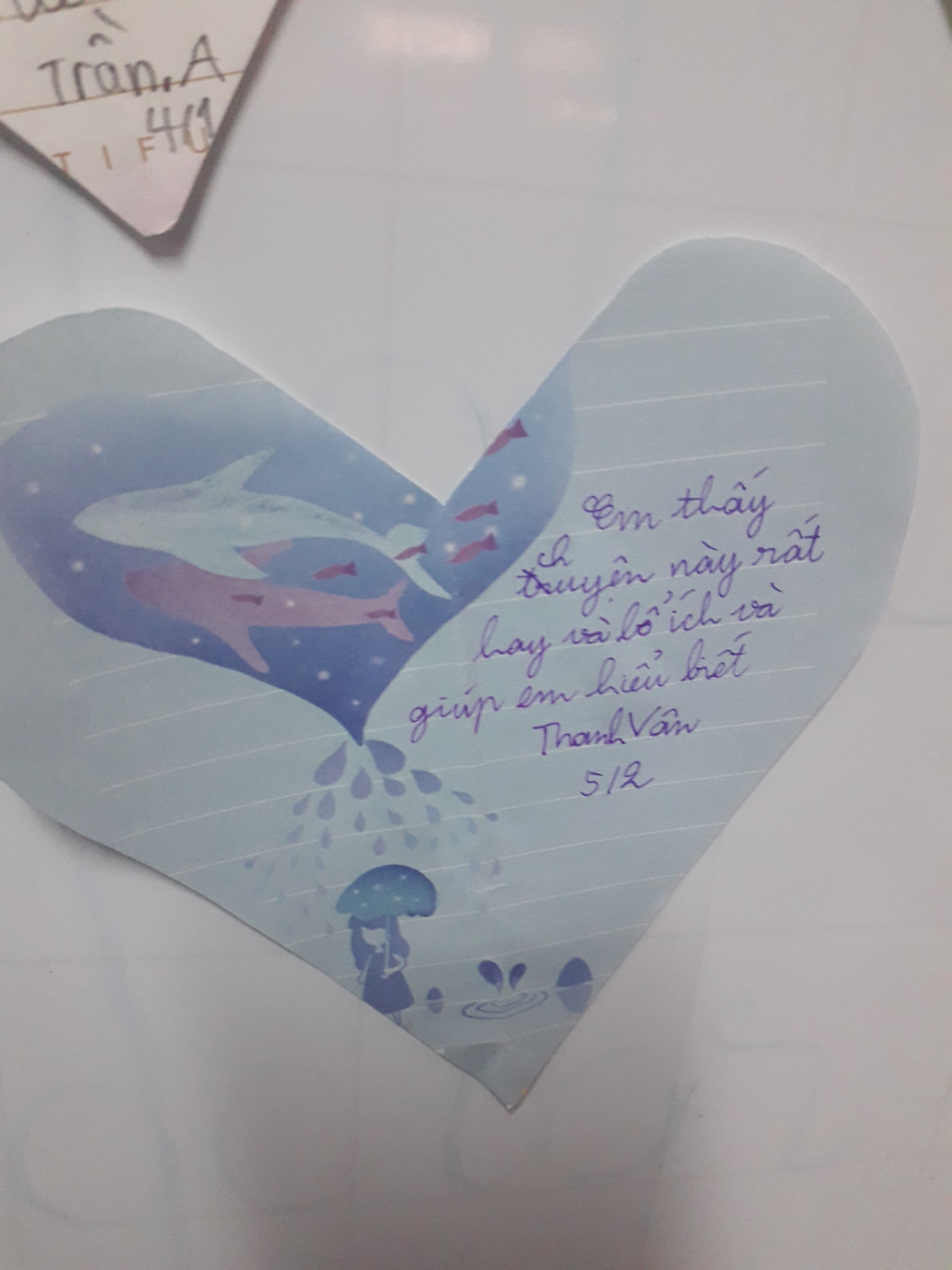 Student handwritten reflection 4