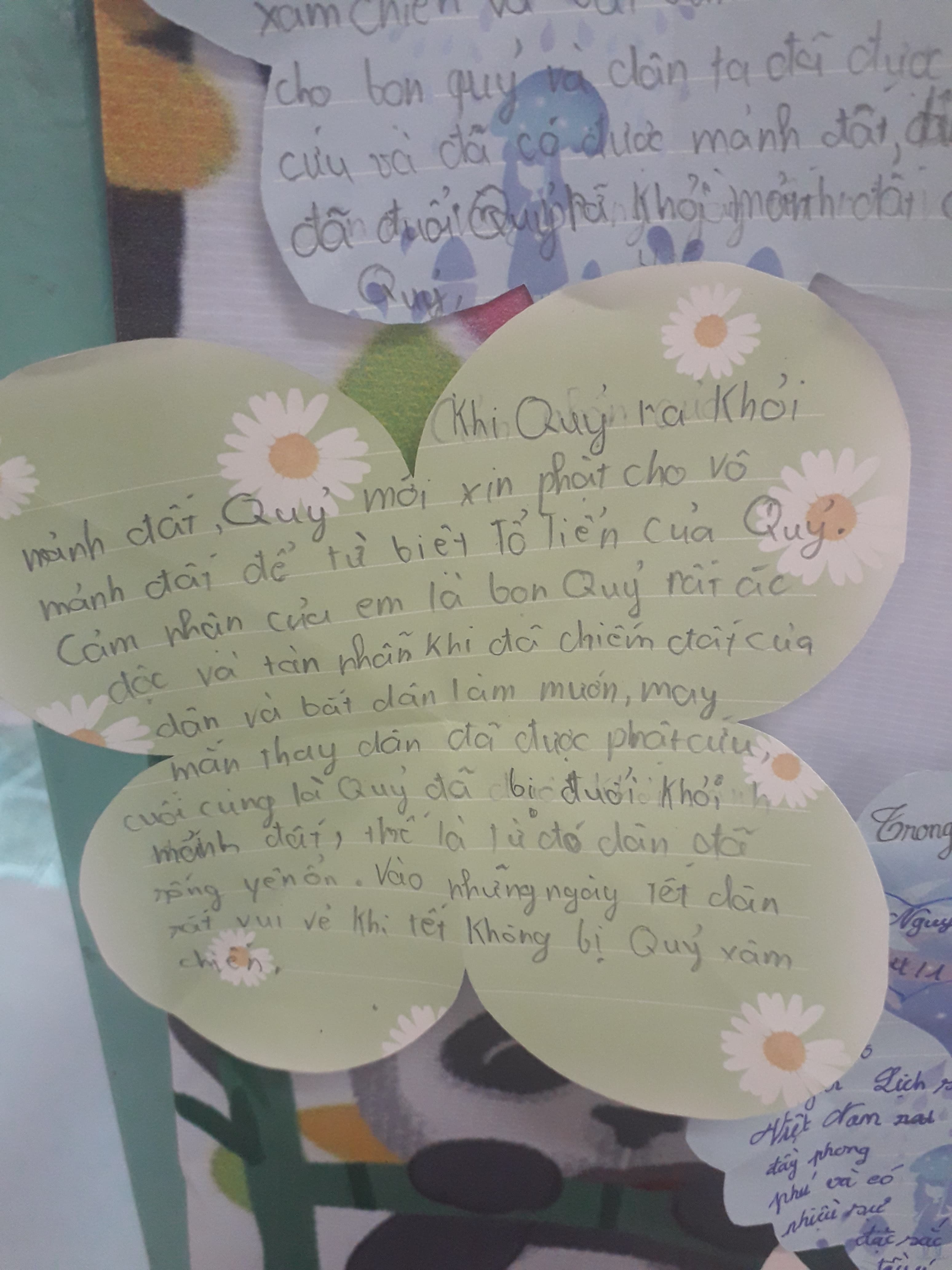 Student handwritten reflection 10