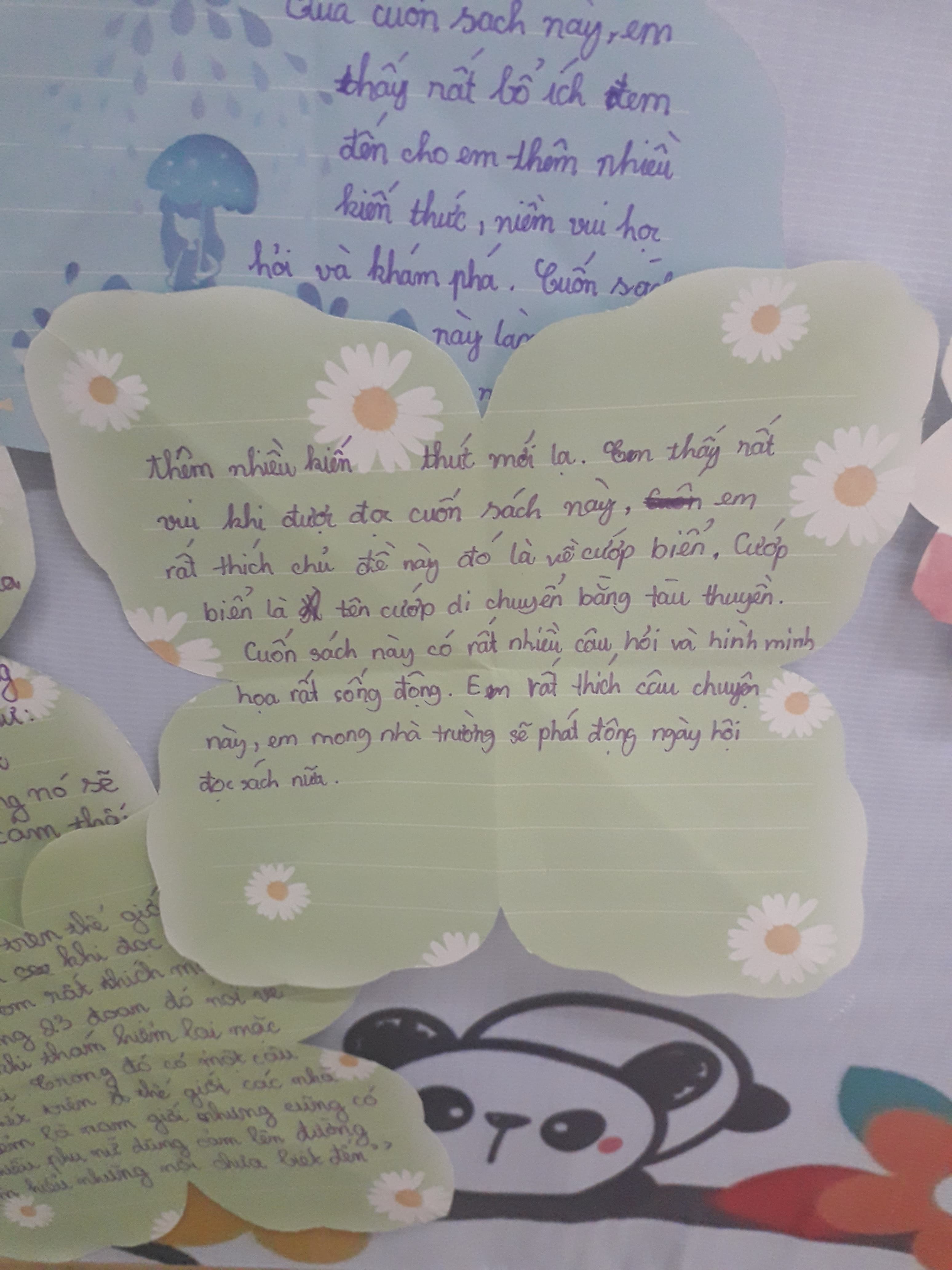 Student handwritten reflection 17