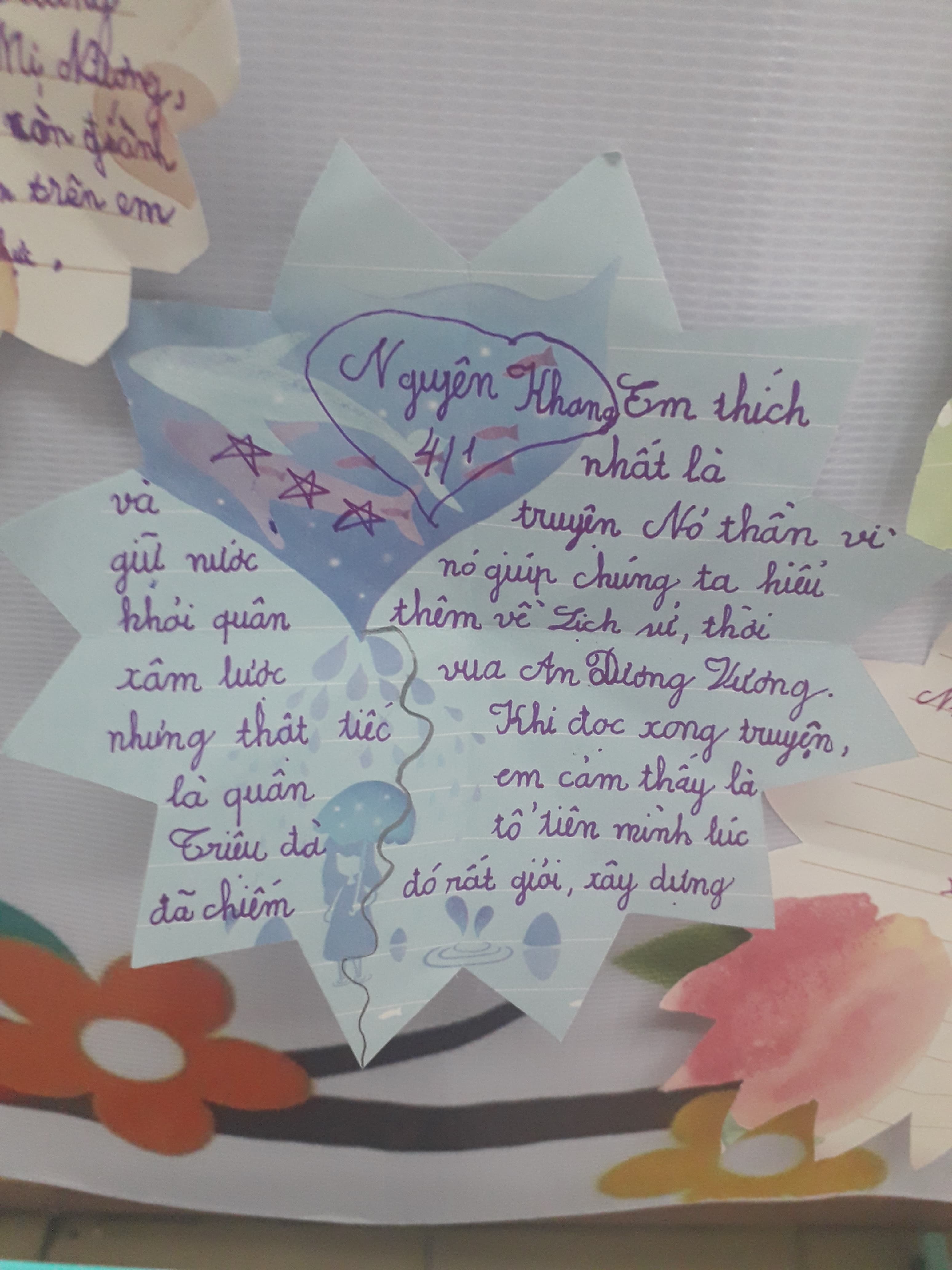 Student handwritten reflection 25
