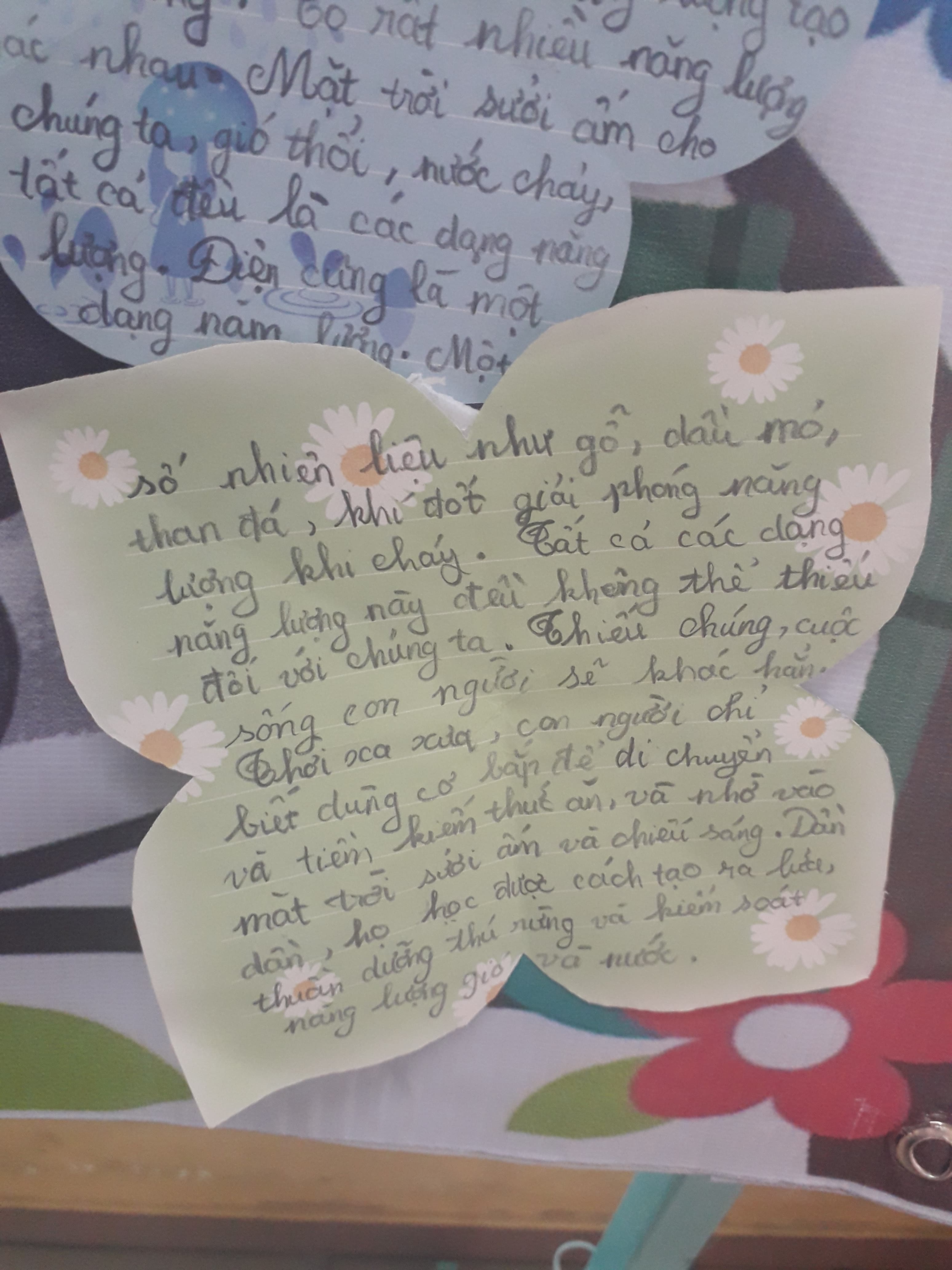 Student handwritten reflection 30