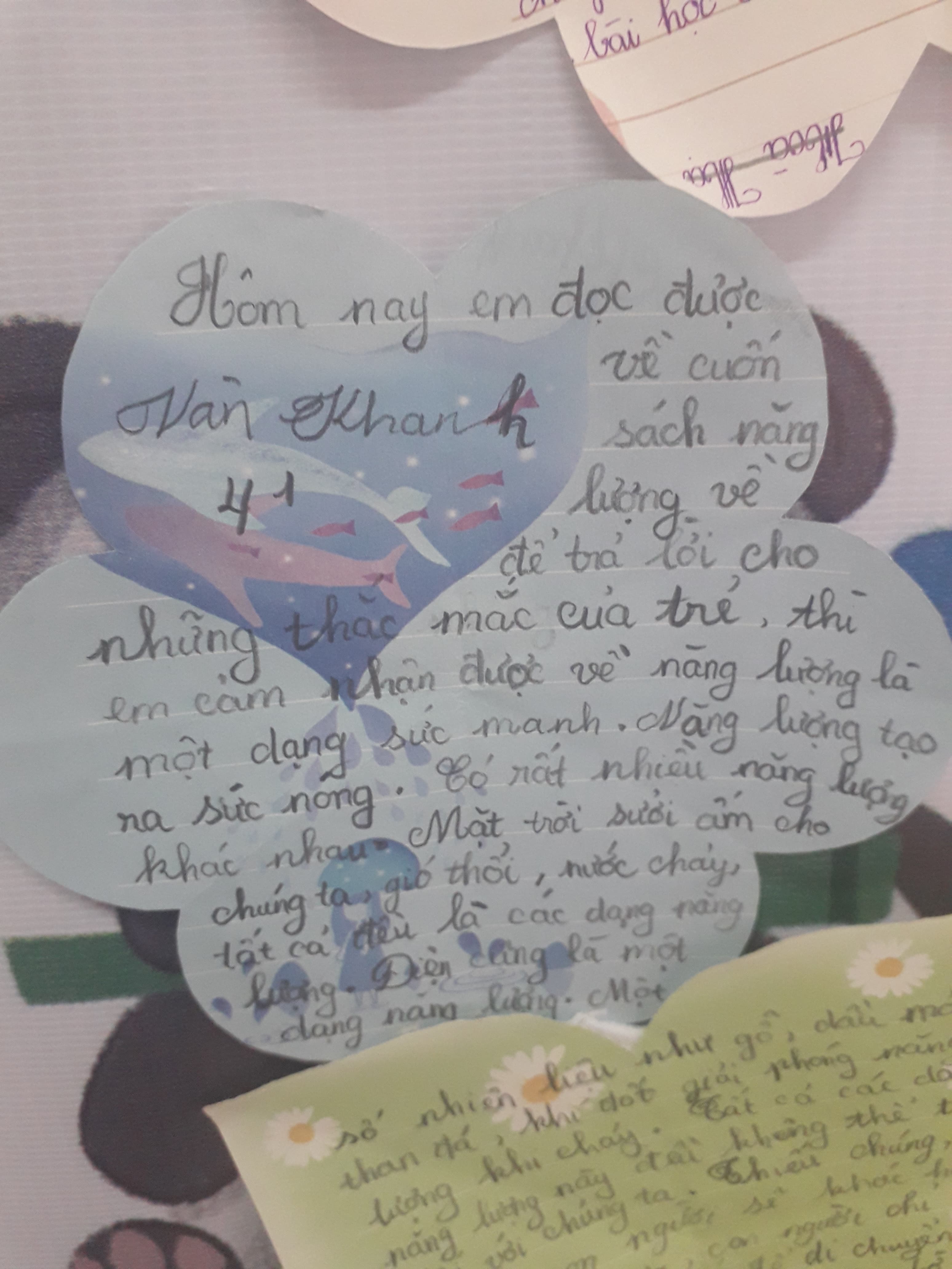Student handwritten reflection 31