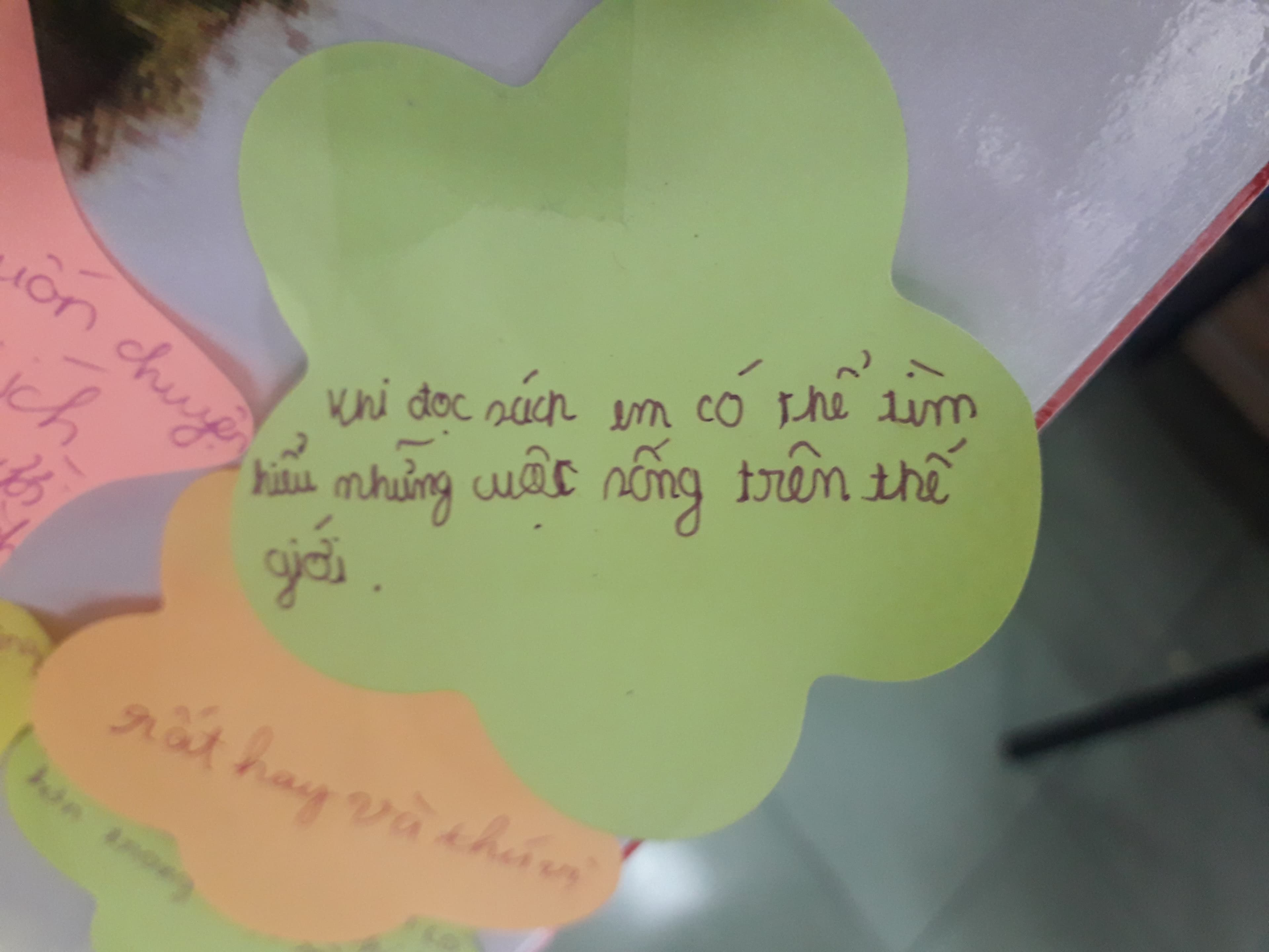 Student handwritten reflection 41